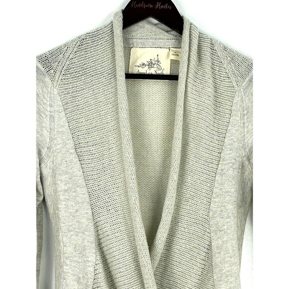 Anthropologie XS Angel of the North Lille Wrap Open Cardigan Sweater Wool Blend - Picture 5 of 12